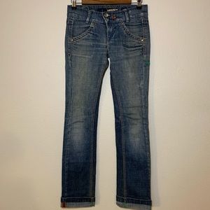 Miss Sixty Karen straight leg rolled hem jeans
